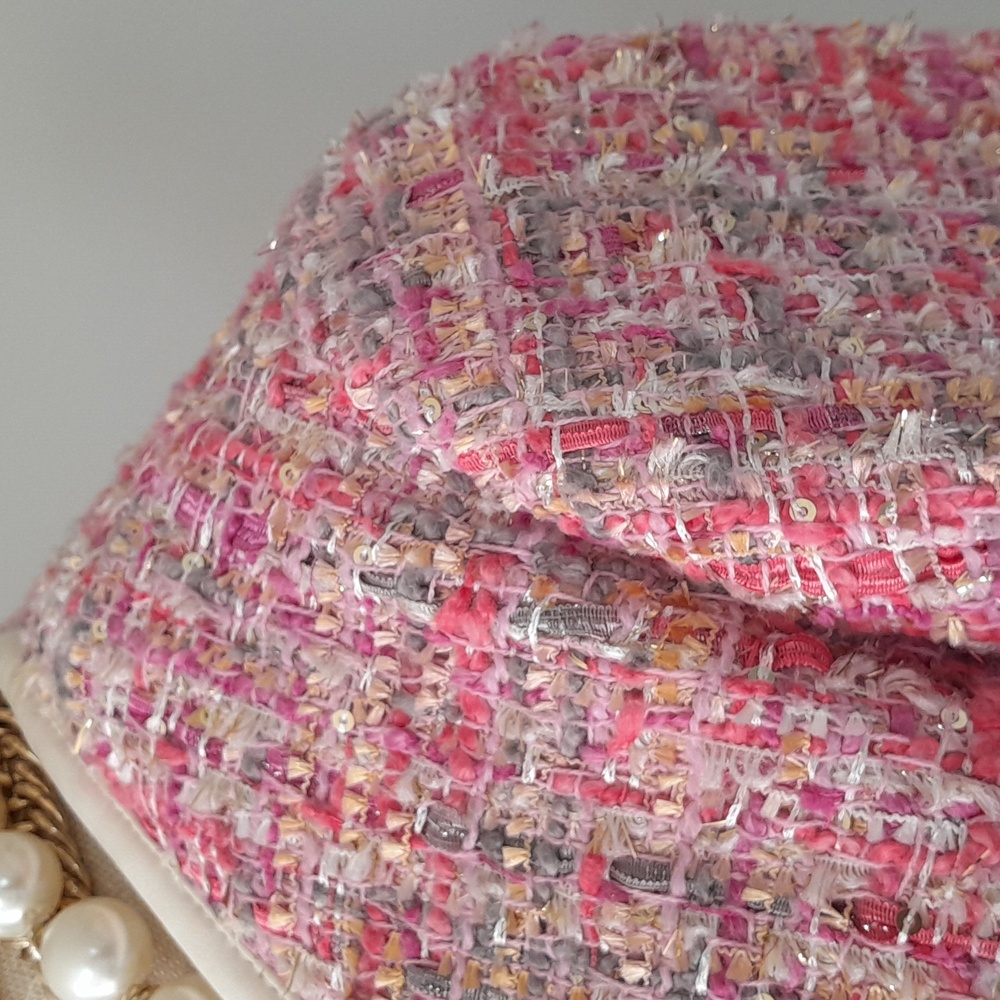 Chic Pink Tweed Women's Blazer - Picture 3 of 10